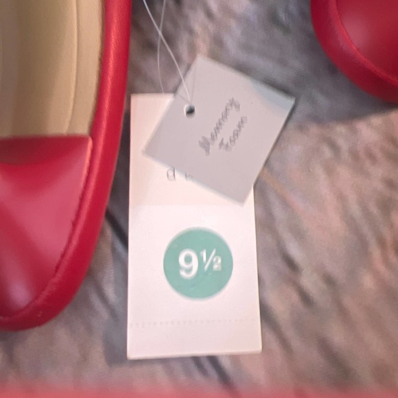 A New Day Monica Mule Heels Women's Red 9.5 New - Picture 6 of 6